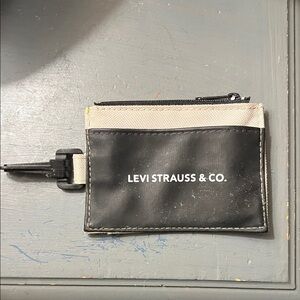 Like New Levi's Black and Cream Men's Wallet ID Credit Cards Change GUC